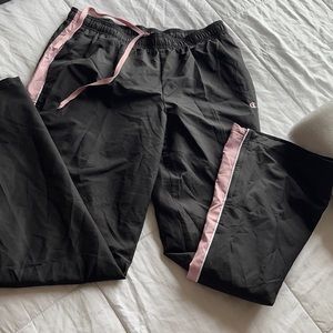 Black/Light pink Champion pants